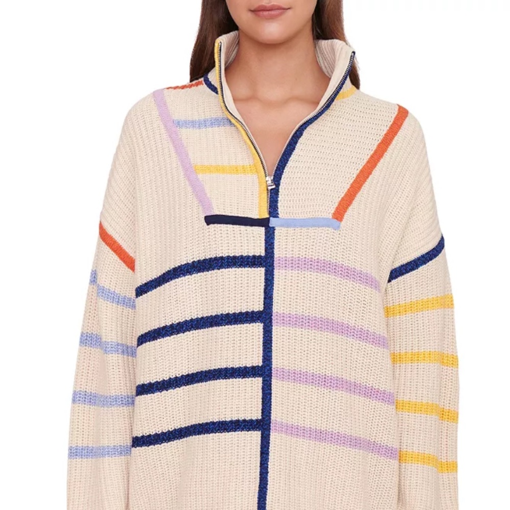 STAUD Hampton Cabana Striped Sweater